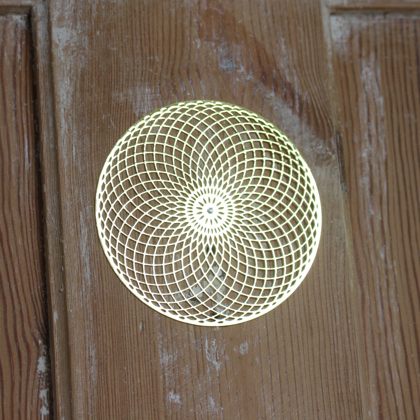 Torus Field - Sacred Geometric Disc - Brass Coaster