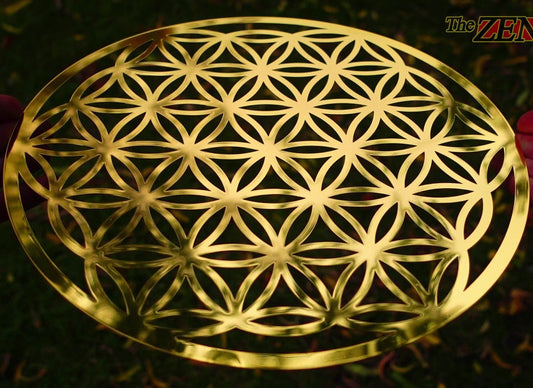 LARGE Flower Of Life Brass Disk