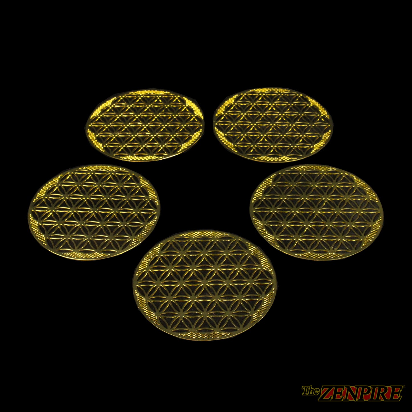 Flower Of Life - Sacred Geometric Disc - Set of 5 Discs