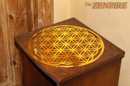 LARGE Flower Of Life Brass Disk