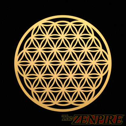 LARGE Flower Of Life Brass Disk