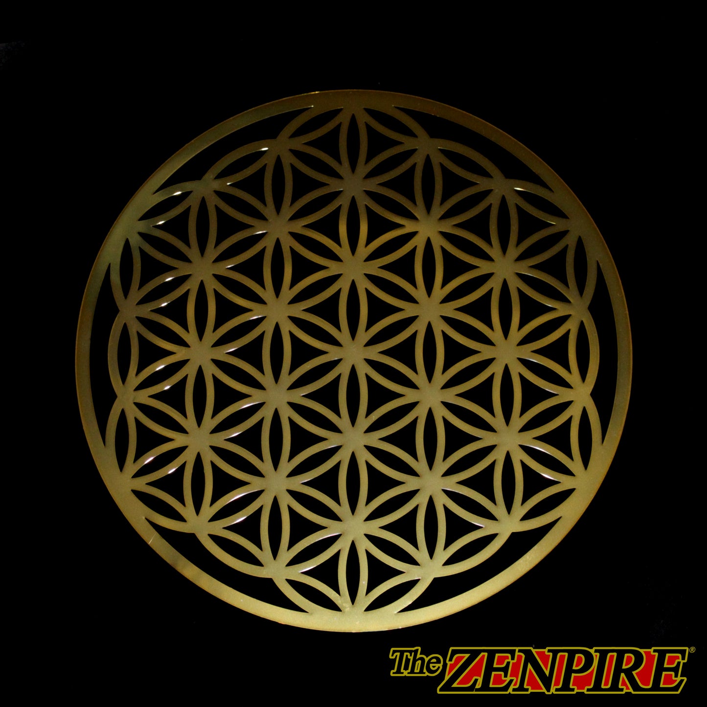 LARGE Flower Of Life Brass Disk