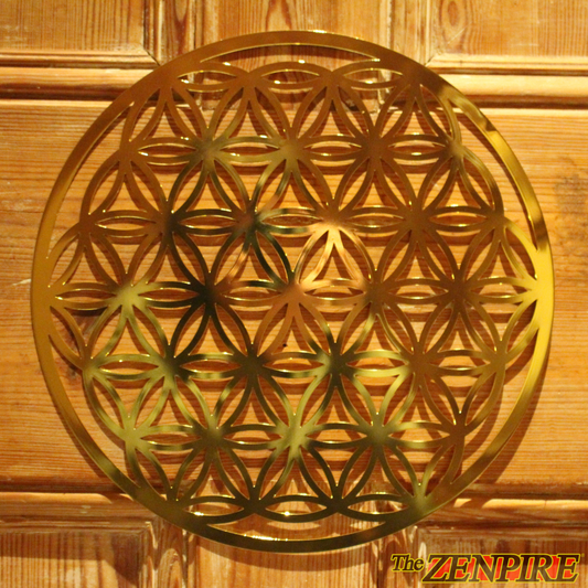 LARGE Flower Of Life Brass Disk