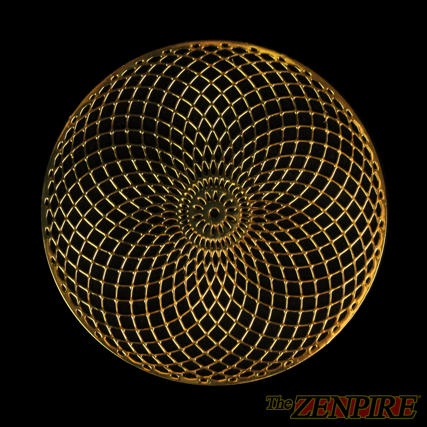 Torus Field - Sacred Geometric Disc - Brass Coaster