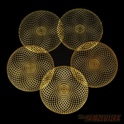 Torus Field - Sacred Geometric Disc - Brass Coaster