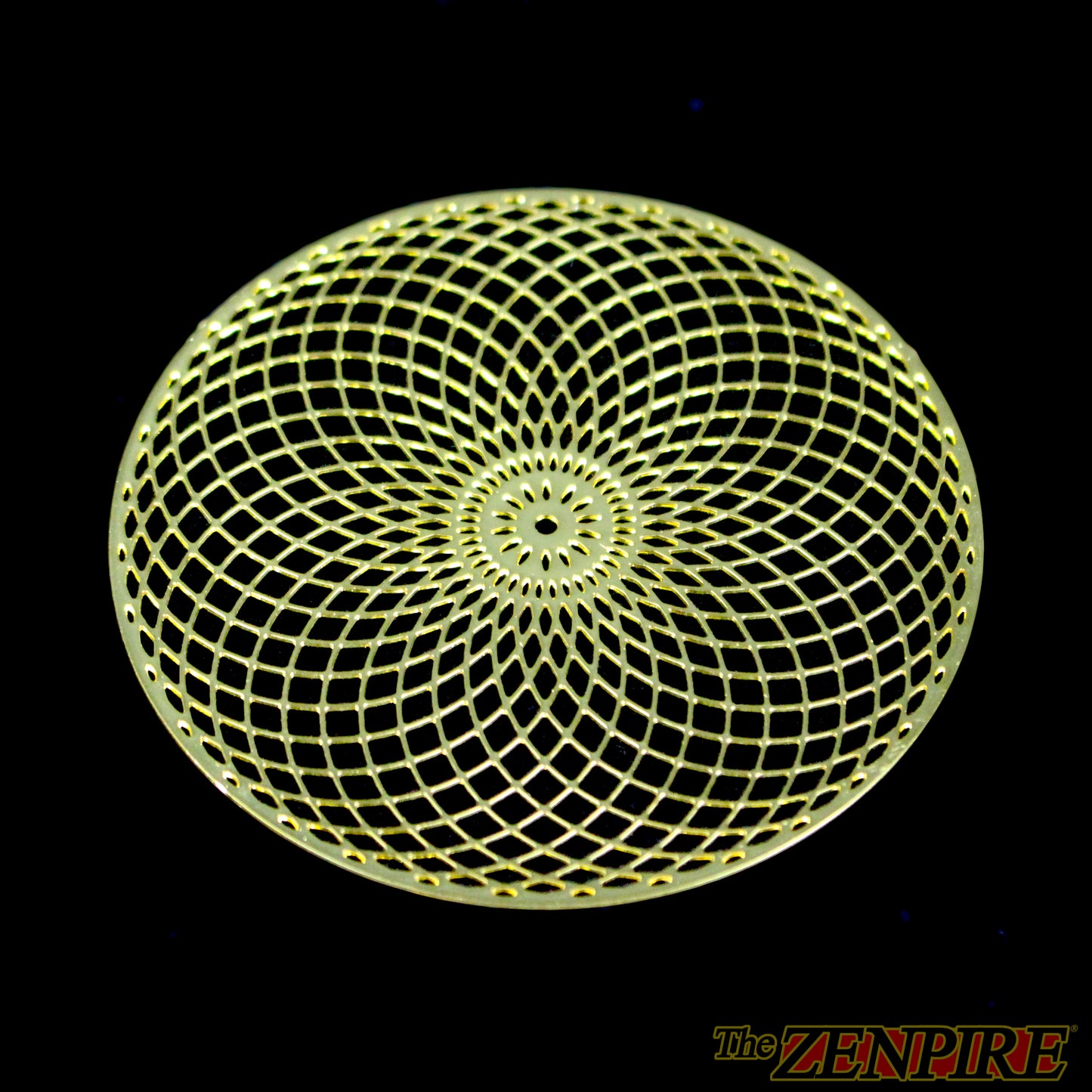 Torus Field - Sacred Geometric Disc - Brass Coaster