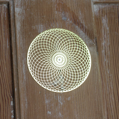 Torus Field - Sacred Geometric Disc - Brass Coaster