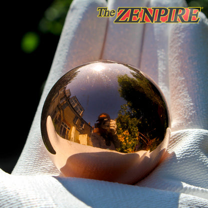 luxurious copper sphere in 50mm size polished to mirror finish