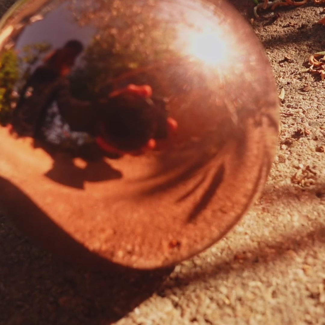 video showcase of 50mm solid copper healing sphere