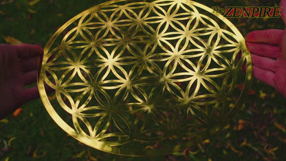 LARGE Flower Of Life Brass Disk