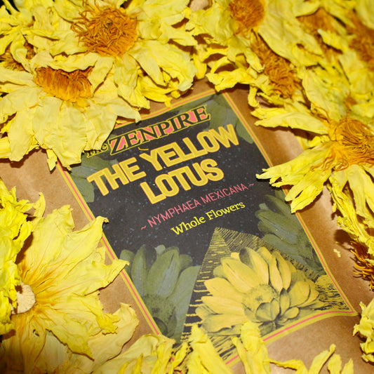 yellow lotus flower packet surrounded by flowers